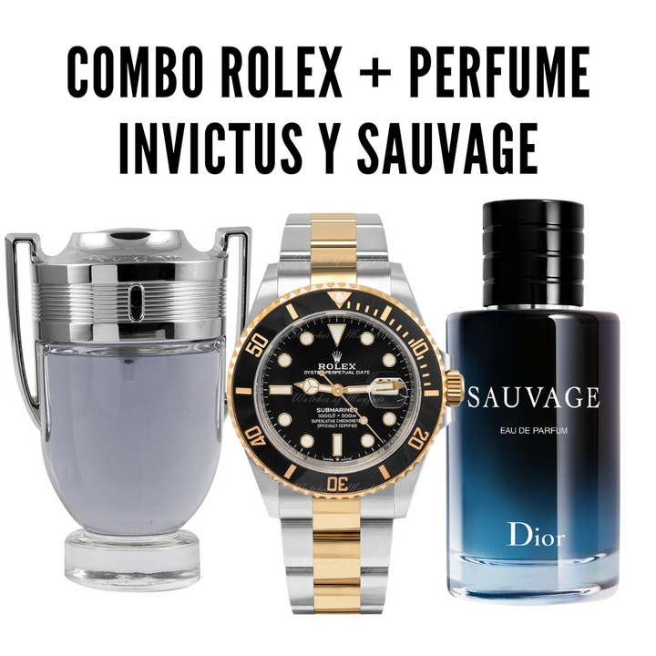 SAUAVAGE + INVICTUS + RELOJ ROLEX